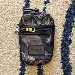 Coach Black and Gray Floral Camera Bag